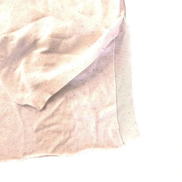 Cotton by Autumn Cashmere White Tank Top Tee Sleeveless Crew Neck Knit Sequins M - Picture 5 of 8